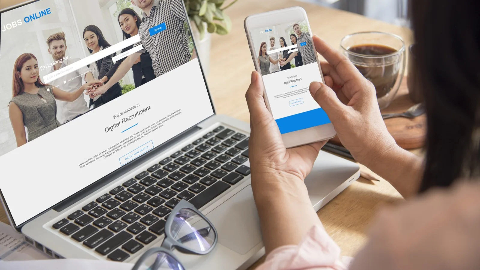 Business owner researching an accounting firm online