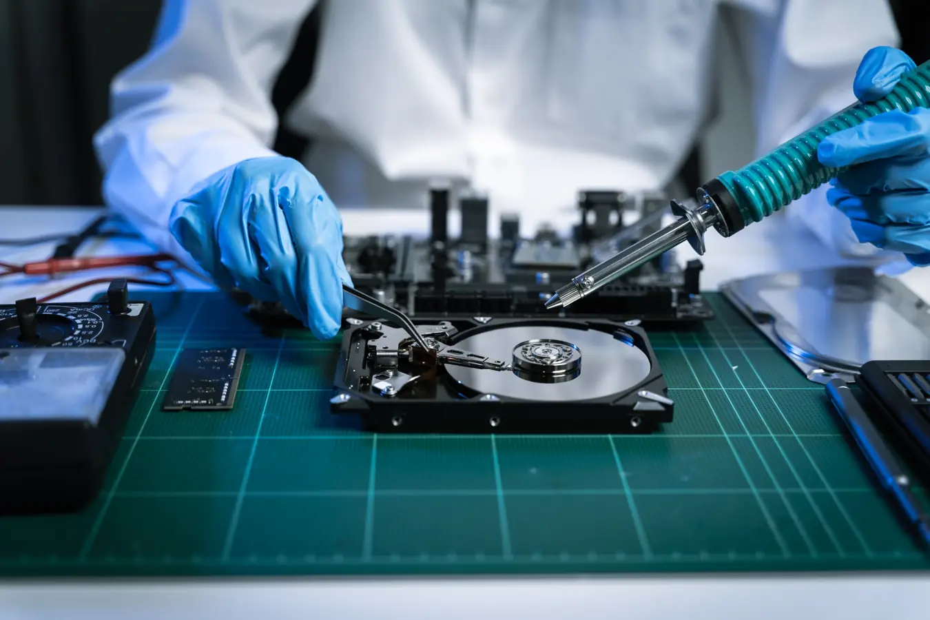 Proceso técnico de reparación y recuperación de información en disco duro